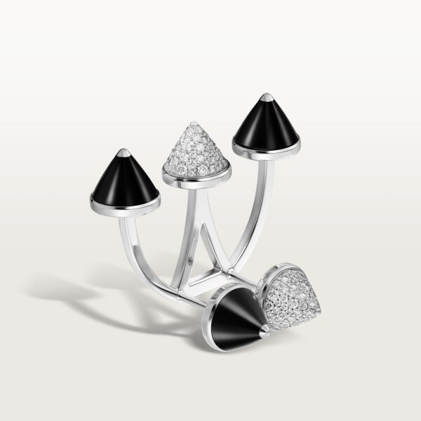 Clash [Un]limited chain pocket gem Rhodium-finish white gold, onyx, diamonds.